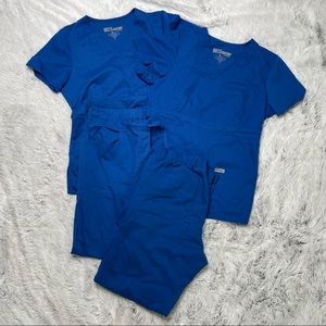 Bundle of Grey’s Anatomy Royal Blue Scrub Sets